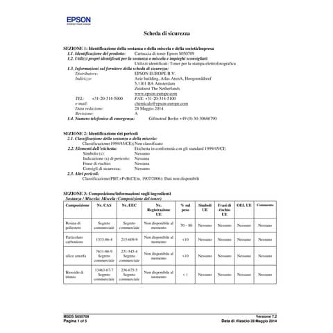 Toner Epson nero  C13S050709